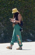 VANESSA HUDGENS Drives Her Lamborghini Out in Los Angeles 04/02/2021