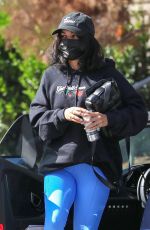 VANESSA HUDGENS Leaves a Gym in Los Angeles 04/08/2021