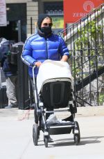 YOLANDA HADID Out with Granddaughter Khai in New York 04/22/2021