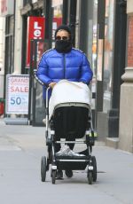 YOLANDA HADID Out with Granddaughter Khai in New York 04/22/2021