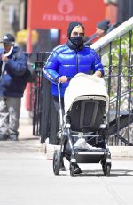 YOLANDA HADID Out with Granddaughter Khai in New York 04/22/2021