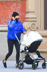 YOLANDA HADID Out with Granddaughter Khai in New York 04/22/2021