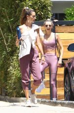 ALESSANDRA AMBROSIO and LUDI DELFINO Leaves Pilates Class in West Hollywood 05/04/2021