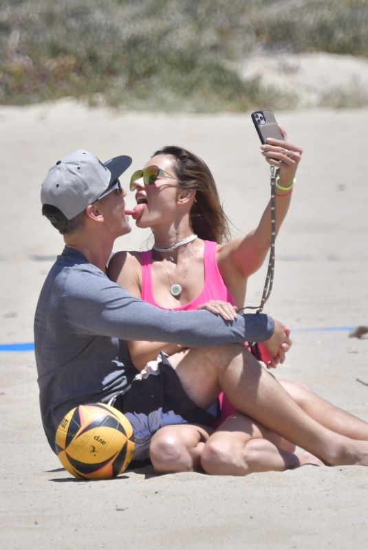 ALESSANDRA AMBROSIO and Richard Lee Out at a Beach in Santa Monica 05/23/2021