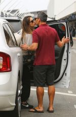 ALESSANDRA AMBROSIO and Richard Lee Out Kissing at LAX in Los Angeles 05/12/2021