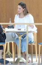 ALESSANDRA AMBROSIO at Bottega Louie in West Hollywood 05/18/2021