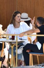 ALESSANDRA AMBROSIO at Bottega Louie in West Hollywood 05/18/2021