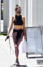 ALESSANDRA AMBROSIO Heading to Pilates Class in Los Angeles 05/24/2021