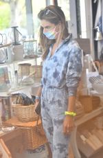 ALESSANDRA AMBROSIO in Tie-dye Jumpsuit Out Shopping in Brentwood 05/19/2021