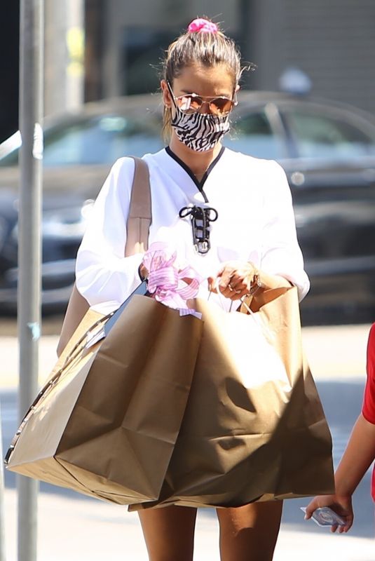 ALESSANDRA AMBROSIO Out Shopping in Brentwood 05/03/2021