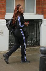 ALEXANDRA BURKE Arrives at Joseph & The Amazing Technicolour Dreamcoat Rehersal in London 05/15/2021