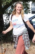 ALICIA SILVERSTONE Out with Her Dogs in Los Angeles 05/03/2021