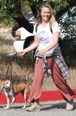 ALICIA SILVERSTONE Out with Her Dogs in Los Angeles 05/03/2021