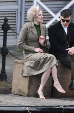 AMBER ANDERSON on the Set of Peaky Blinders in Manchester 05/05/2021