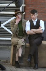 AMBER ANDERSON on the Set of Peaky Blinders in Manchester 05/05/2021