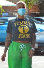 AMBER ROSE and Alexander Edwards Out in Beverly Hills 05/07/2021