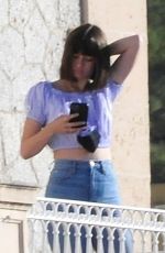 ANA DE ARMAS at Her Hotel Balcony in Palma De Mallorca 05/12/2021