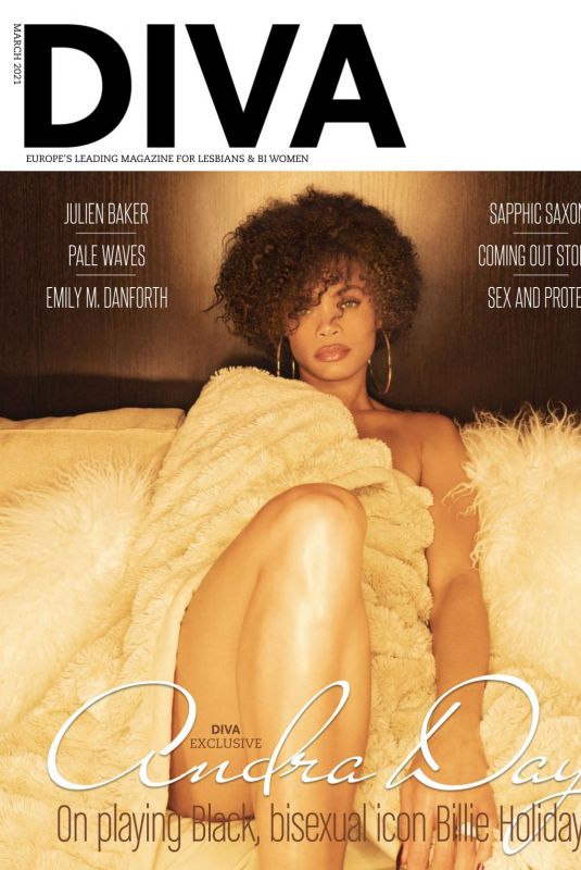 ANDRA DAY in Diva Magazine, UK March 2021
