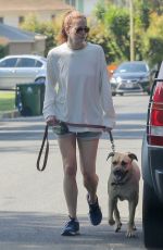 ANNA OSCEOLA Out with Her Dog in Los Feliz 05/22/2021