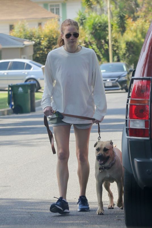 ANNA OSCEOLA Out with Her Dog in Los Feliz 05/22/2021