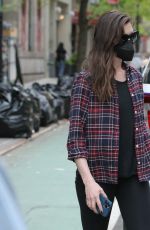 ANNE HATHAWAY on the Set of We Work in New York 05/11/2021