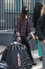 ANNE HATHAWAY on the Set of We Work in New York 05/11/2021