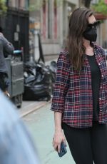 ANNE HATHAWAY on the Set of We Work in New York 05/11/2021