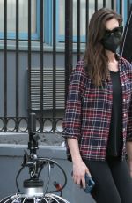 ANNE HATHAWAY on the Set of We Work in New York 05/11/2021