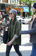 ANNE HATHAWAY on the Set of WeCrashed in New York 05/25/2021
