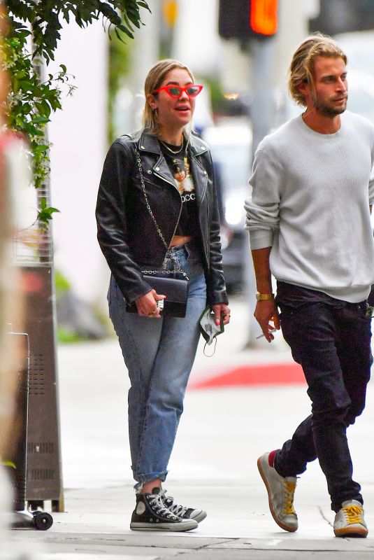 ASHLEY BENSON and Alex Osbourne Out in Los Angeles 05/16/2021