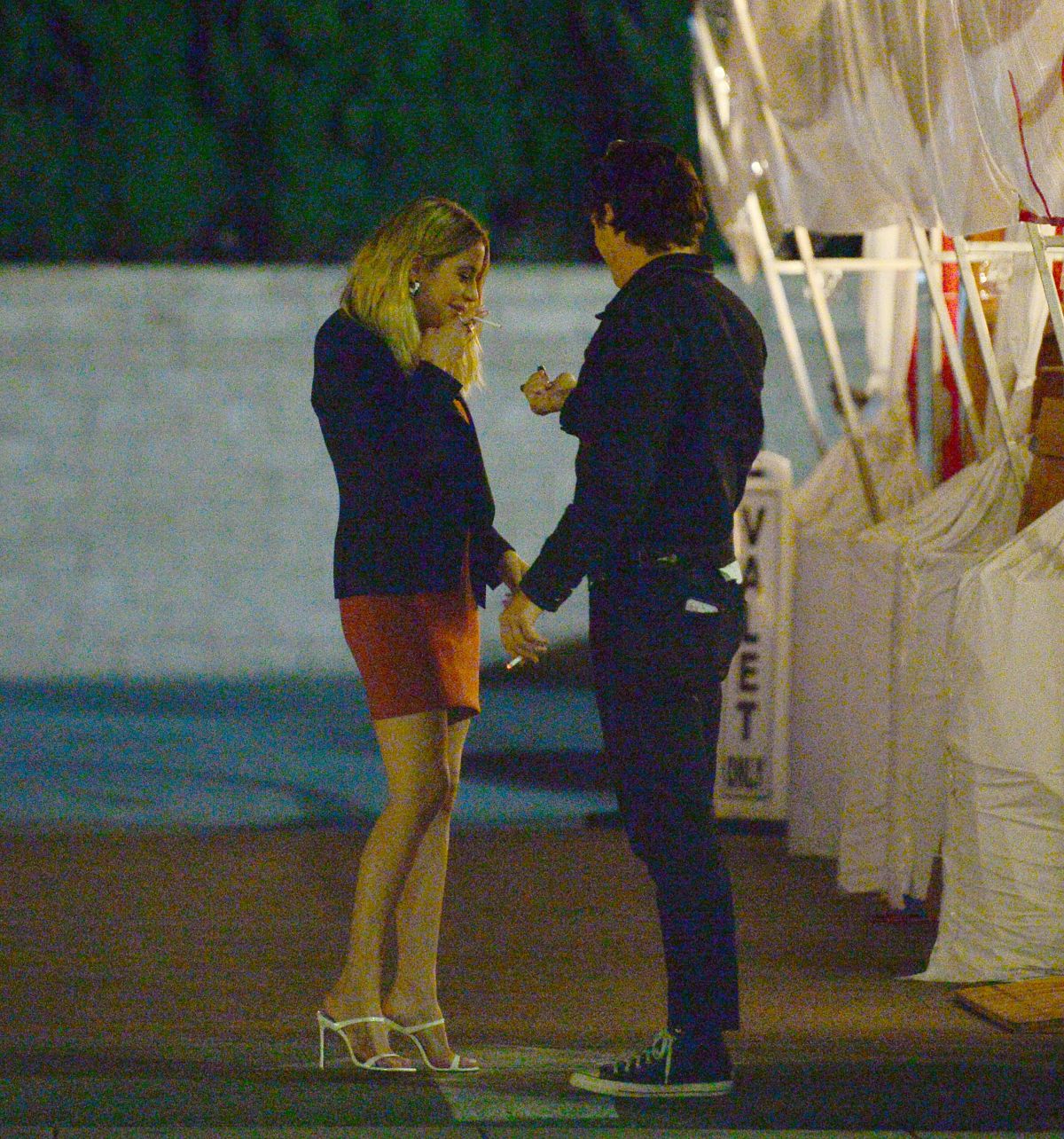 ASHLEY BENSON and Matthew Morton at a Dinner Date in Los Angeles 05/03 ...