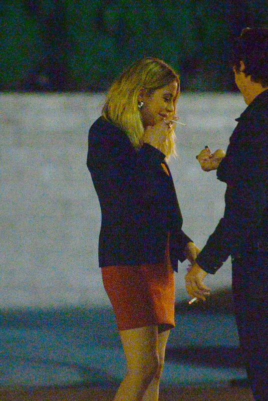 ASHLEY BENSON and Matthew Morton at a Dinner Date in Los Angeles 05/03/2021