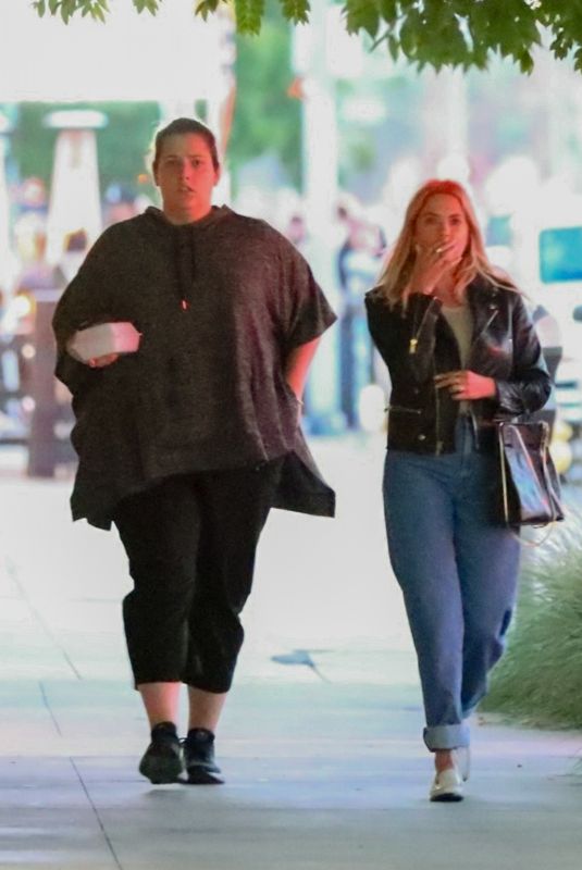 ASHLEY BENSON Out for Dinner with a Friend in Los Angeles 05/26/2021
