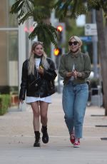 ASHLEY BENSON Out with Friend at Zinque Restaurant in West Hollywood 05/19/2021