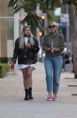 ASHLEY BENSON Out with Friend at Zinque Restaurant in West Hollywood 05/19/2021