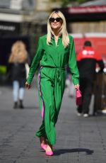 ASHLEY ROBERTS All in Green at Heart Radio in London 05/19/2021