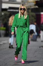 ASHLEY ROBERTS All in Green at Heart Radio in London 05/19/2021