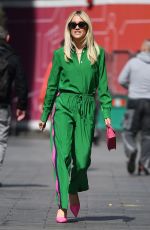 ASHLEY ROBERTS All in Green at Heart Radio in London 05/19/2021