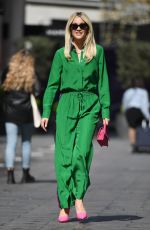 ASHLEY ROBERTS All in Green at Heart Radio in London 05/19/2021