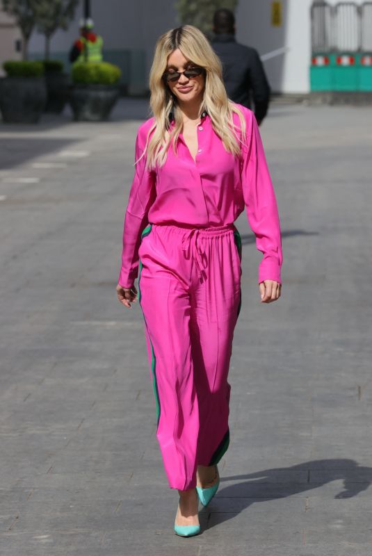 ASHLEY ROBERTS All in Pink at Heart Radio in London 05/06/2021