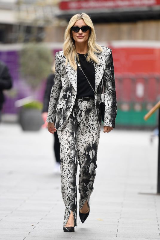 ASHLEY ROBERTS Arrives at Heart Radio in London 05/26/2021