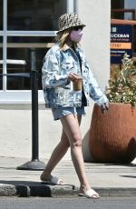 ASHLEY TISDALE in Denim Shorts Out for Coffee in Los Feliz 05/05/2021