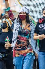 BELLA HADID at Palestinian Rally in New York 05/15/2021