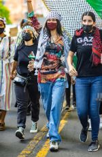 BELLA HADID at Palestinian Rally in New York 05/15/2021