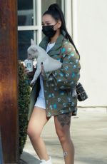 BELLA POARCH Out with Her Dog on Melrose Avenue in West Hollywood 05/02/2021