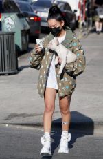 BELLA POARCH Out with Her Dog on Melrose Avenue in West Hollywood 05/02/2021