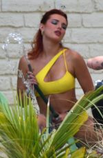 BELLA THORNE in Bikinis at a Photoshoot on the Beach in Miami 05/07/2021