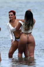BELLA THORNE in Bikinis at a Photoshoot on the Beach in Miami 05/07/2021
