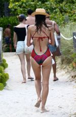 BETHENNY FRANKEL in Swimsuit at a Beach in Miami 05/30/2021