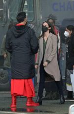 BITSIE TULLOCH on the Set of Superman in Vancouver 05/04/2021